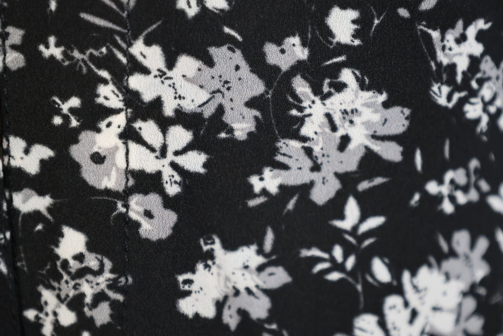 White Floral Abaya